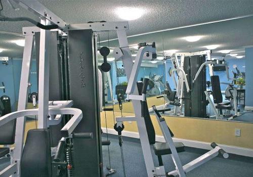 Fitness center with exercise equipment at Warrington Crossings apartments for rent in Warrington, PA